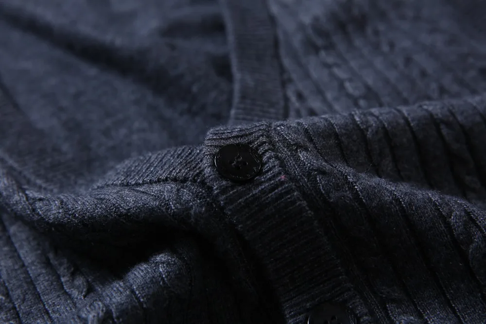 Трендовый стиль осенний мужской однотонный шерстяной свитер, жилет с v-образным вырезом кашемировый свитер, кардиган с карманами