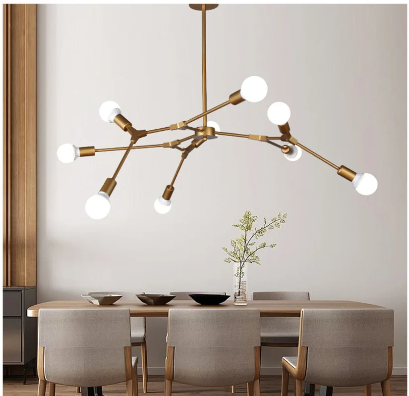 

Magic Bean Molecular Foyer Chandeliers Tree Shape Creative Design Modern Decor Nordic Postmodern Light Fixtures