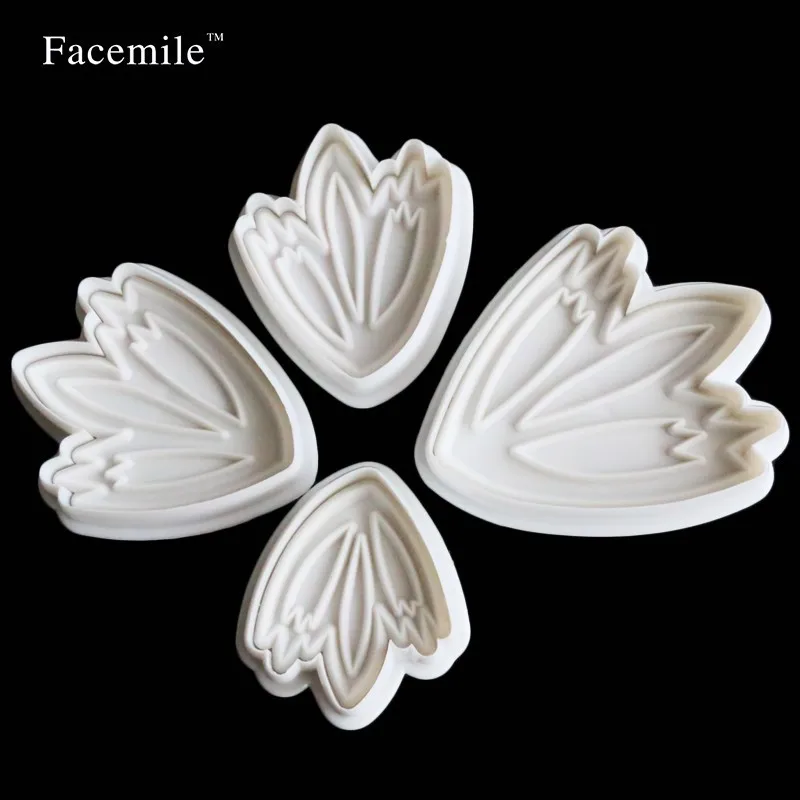 DUOLVQI Gift Tulip Plastic Cookie Cutter Cake Mould Tool Baking Pastry Fondant Embossing Molds | Дом и сад