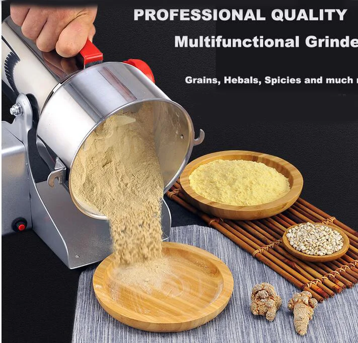 Multifunction Swing Type Electric Grain Grinder 800G Herb Pulverizer Automatic Food Powder Mill Grinding Machine 110V 220V