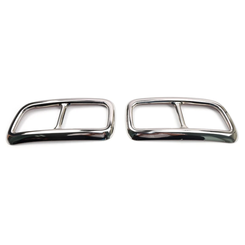 

For Volvo Xc90 2016 2017 2018 Car Tail End Pipe Exhaust Muffler Tip Cover Trim 2Pcs Car Styling Decoration Trim Stainless Stee