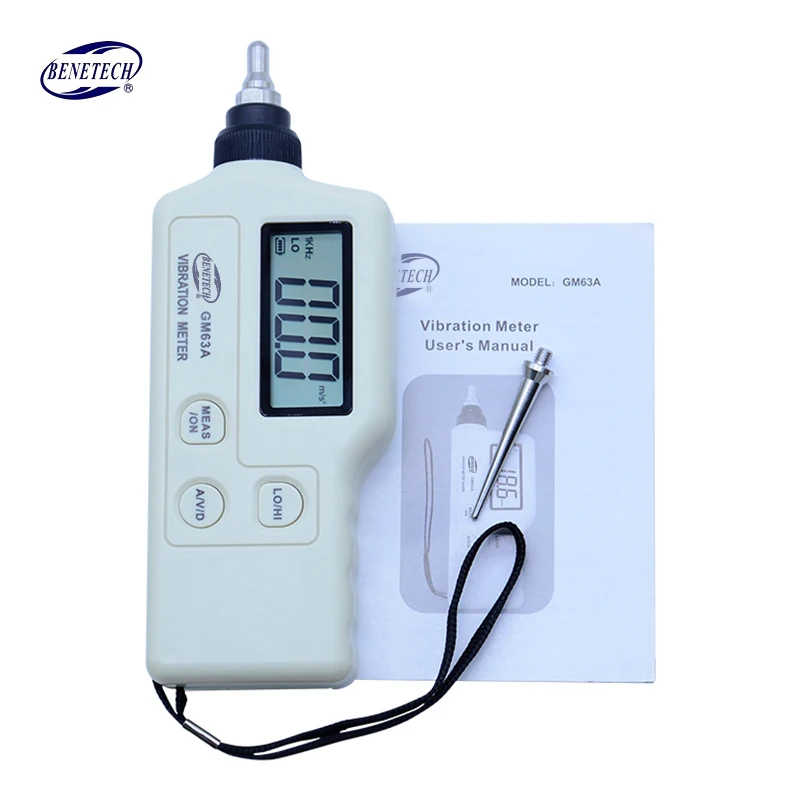 Vibration Meters Tools GM63A Handheld Digital Vibration Tester Portable