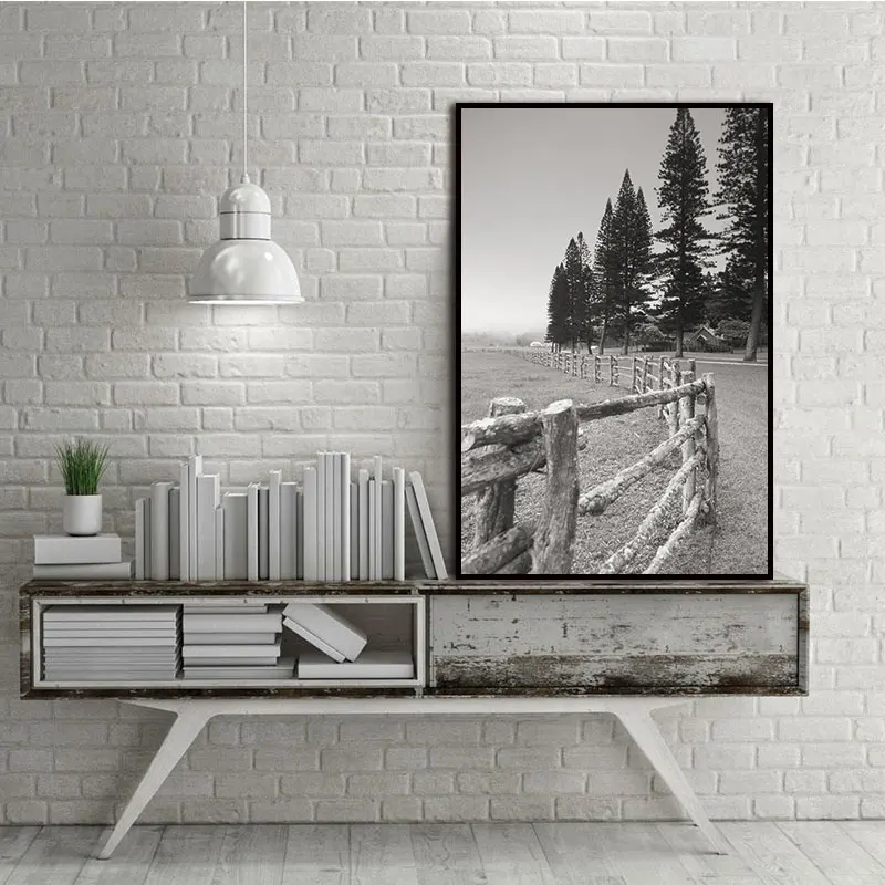 Nordic Trees Landscape Forest Abstract Wall Pictures Art Decoration