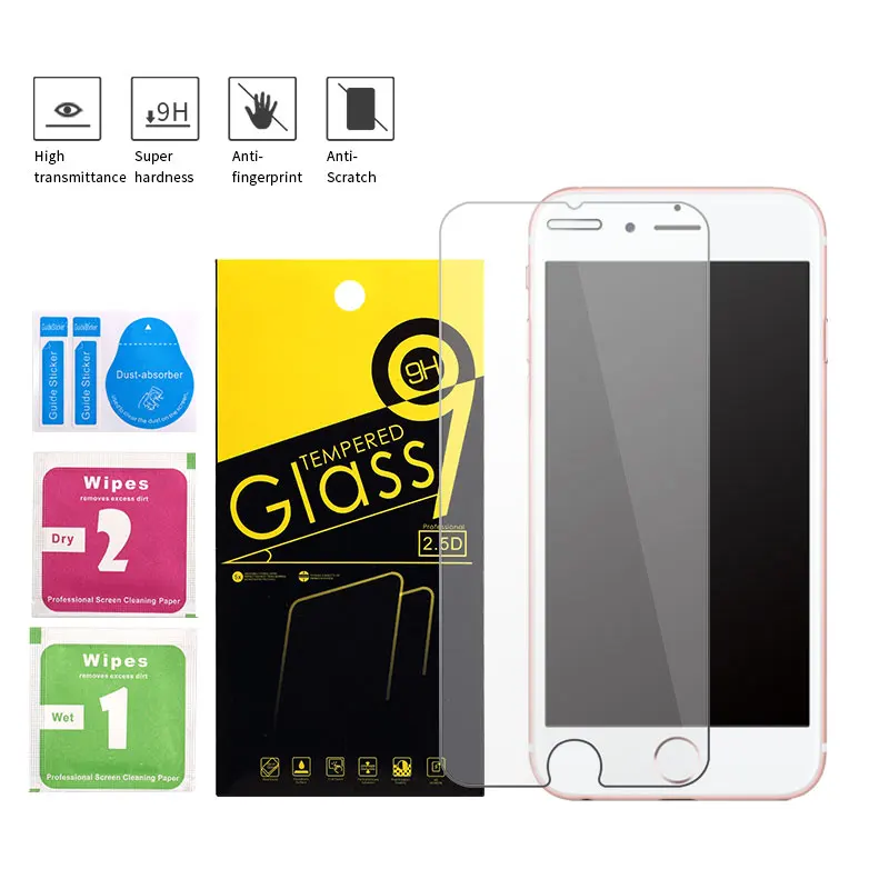Retail Package Tempered Glass For iphone 6s 6 Toughened Protective screen prot For iphone 5S 5 5C 6 6s 7 7 plus Screen Protector