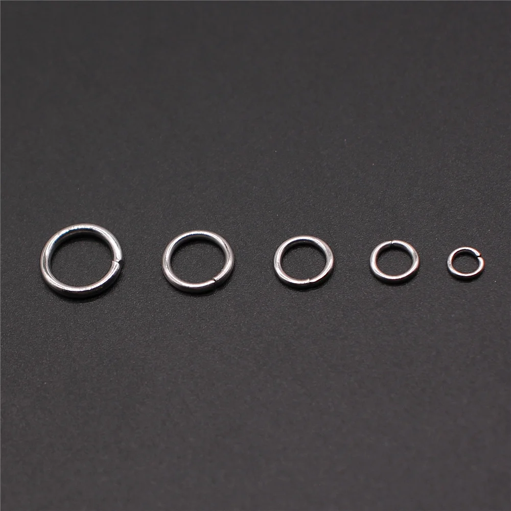 6mm Color Plata Anillos de Salto pequeño hallazgos fabricación de joyas 100 un