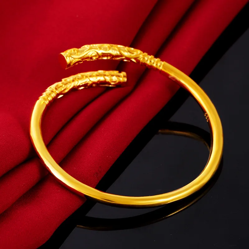 Популярный Вьетнам аллювиальный Золотой парный браслет не выцветает покрытый обезьянкой король Открытые Браслеты
