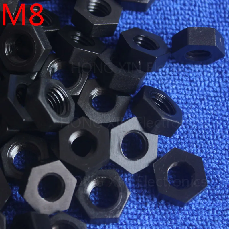 M8 1 pcs black nylon hex nut 8mm plastic nuts Meet RoSH standards