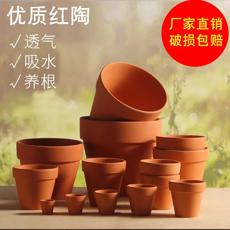 

2019 Real Flowerpot Flower Pots Hot Sale!red Pot International Basin Four Size A Mini Plants.ceramic Flower Pot.terra-cotta.