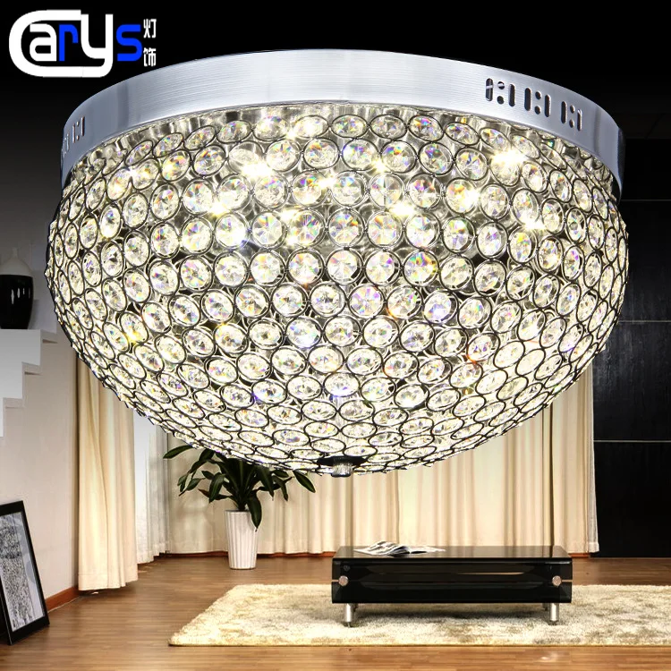 

Modern crystal ceiling light European led ceiling lamp restaurant dining hall circular ceiling lamp aisle lamp wholesale