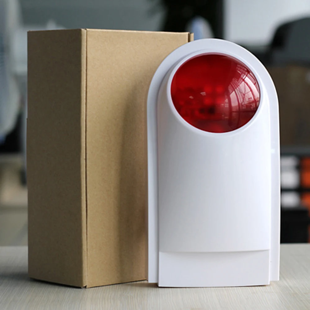 Lofam 433 мГц Беспроводной Сирена Объем 110db Красный флэш Strobe Light Крытый Открытый Сирена мигающий свет для аварийной системы безопасности