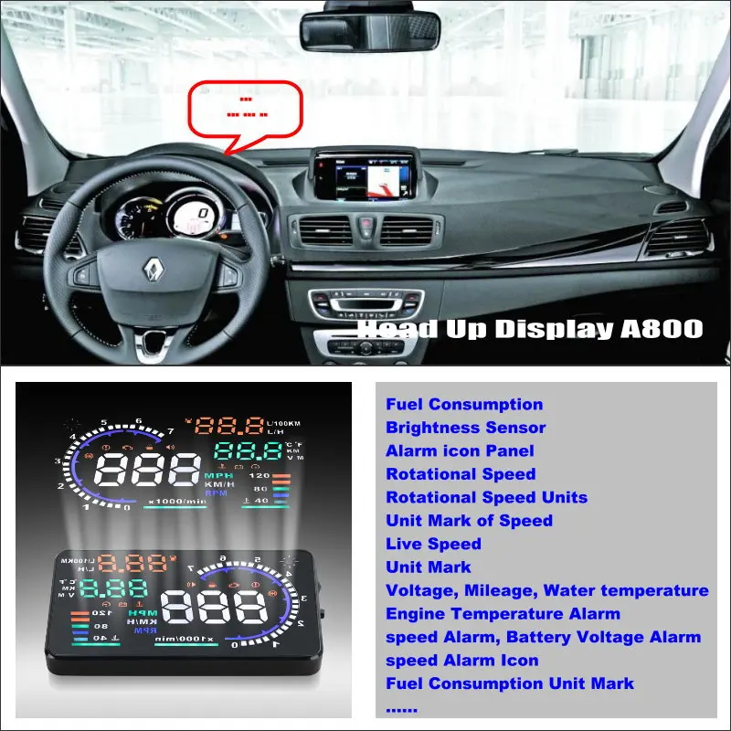

Car HUD Head Up Display For Renault Megane 2 II Refkecting Windshield Screen Saft Driving Screen Projector