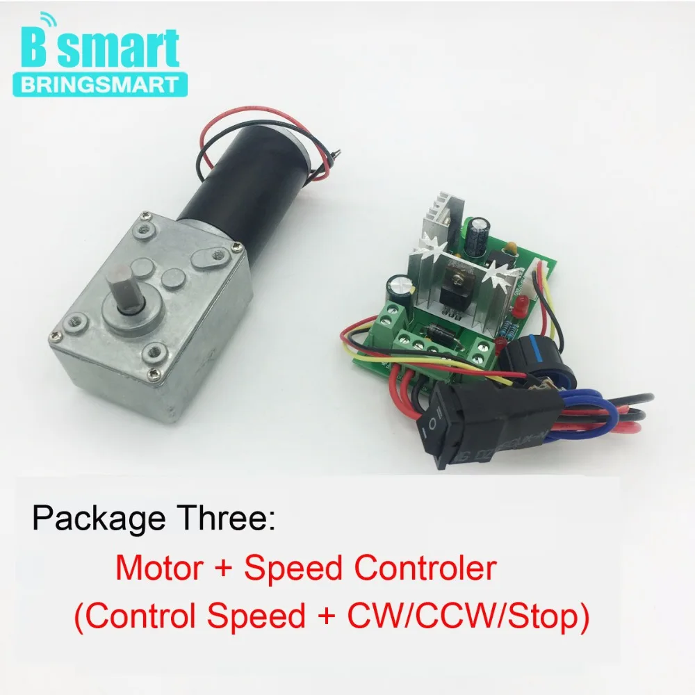 Bringsmart a58sw31zy электродвигатель 70kg. см DC червь мотор Двигатель 12 В 24 электро мини