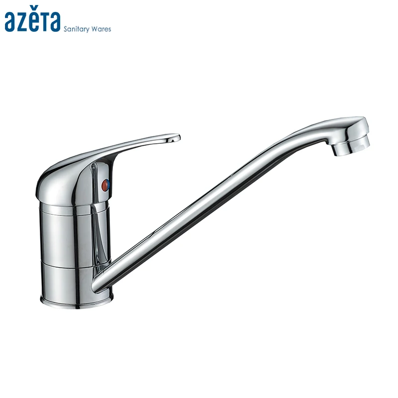 

Azeta Free Shipping Kitchen Sink Faucet Modern Chrome Brass Kitchen Mixer Tap Deck Mounted Kitchen Tap MK2904