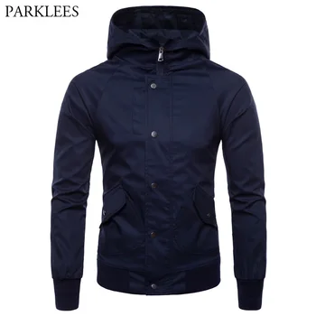 

Men's Fashion Slim Fit Bomber Jacket Spring Autumn Windbreaker Hoodie Jacket Mens Casual Zipper Jacket Coat Jaqueta Masculina