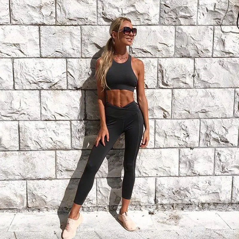 

2019 Sportswear Woman Gym Clothing Sports Yoga Set Sport Bra and Legging Pants Fitness suit Sexy Workout Clothes for women
