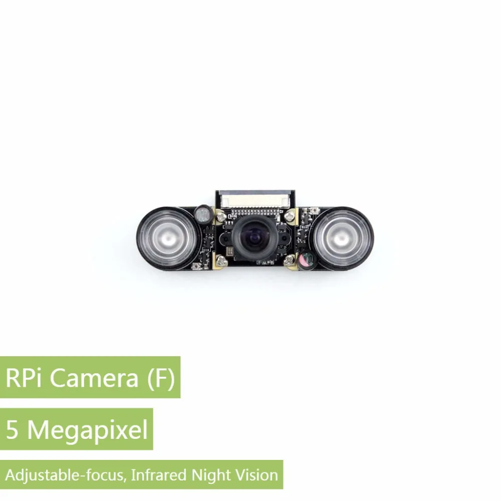 

Parts 5pcs/lot Waveshare Raspberry Pi Camra for Model A+/B/B+/2 B/3 B Night Vision Camera Module 5MP OV5647 Webcam Video 1080p C