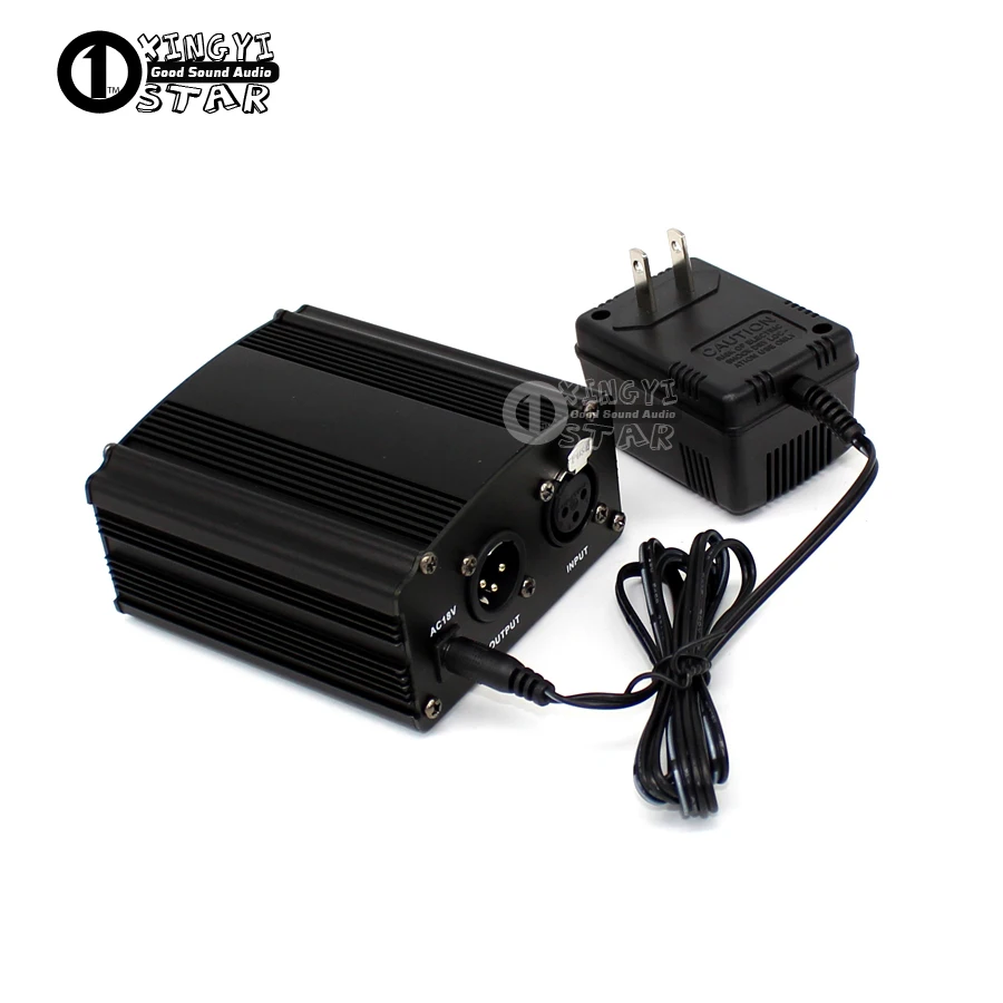Goede US Plug DC 48 V Fantoomvoeding Condensator Microfoon Voor Computer PC Laptop Wired Mic Broadcast Studio Opname Microfoons