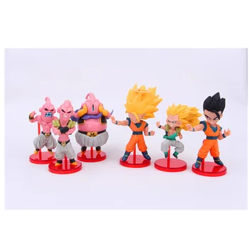 

8-10CM Dragon Ball Z 8Pcs/set Budokai Son Goku Majin Buu PVC Model Collection Super Saiyan Ver Toy Decoration Gift H388