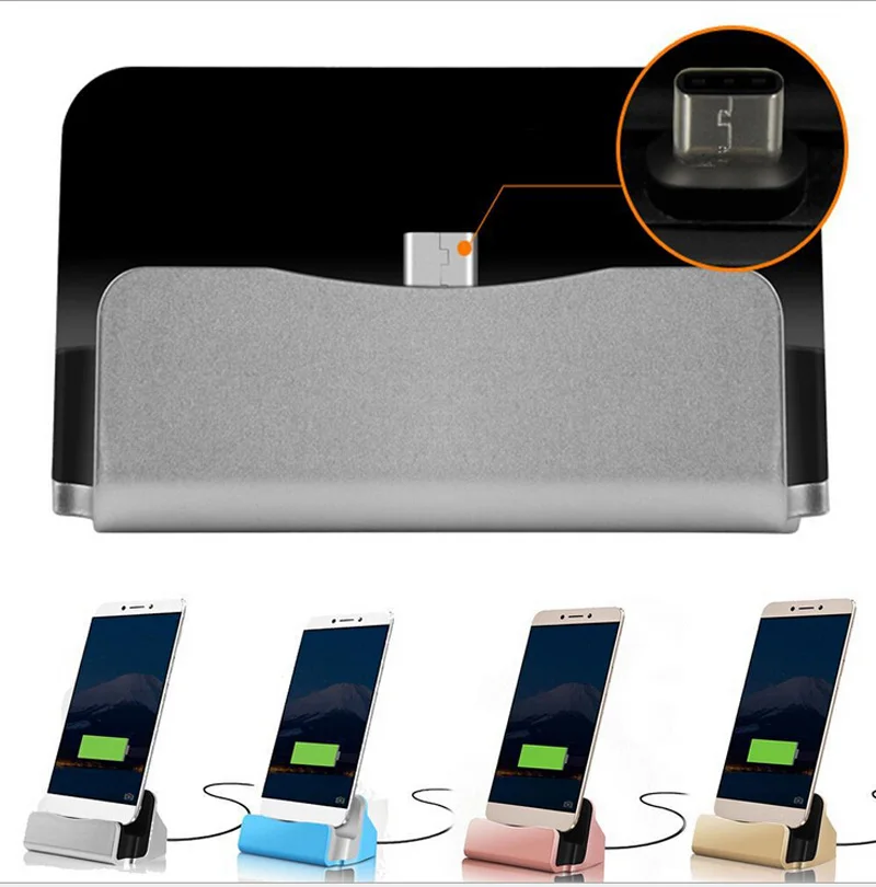 

USB Cable Data Dock Stand Charger Station Cradle Charger Base Desktop USB Type C IOS Charging Charger For iPhone Samsung Huawei