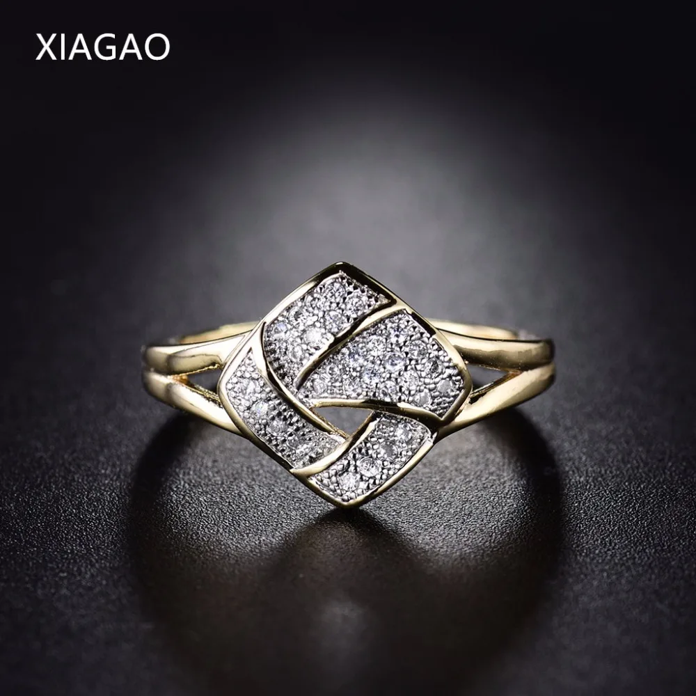 Женское кольцо с ромбовидной формы XIAGAO изящное фианитом класса ААА Anillos Anel XGR281|rings