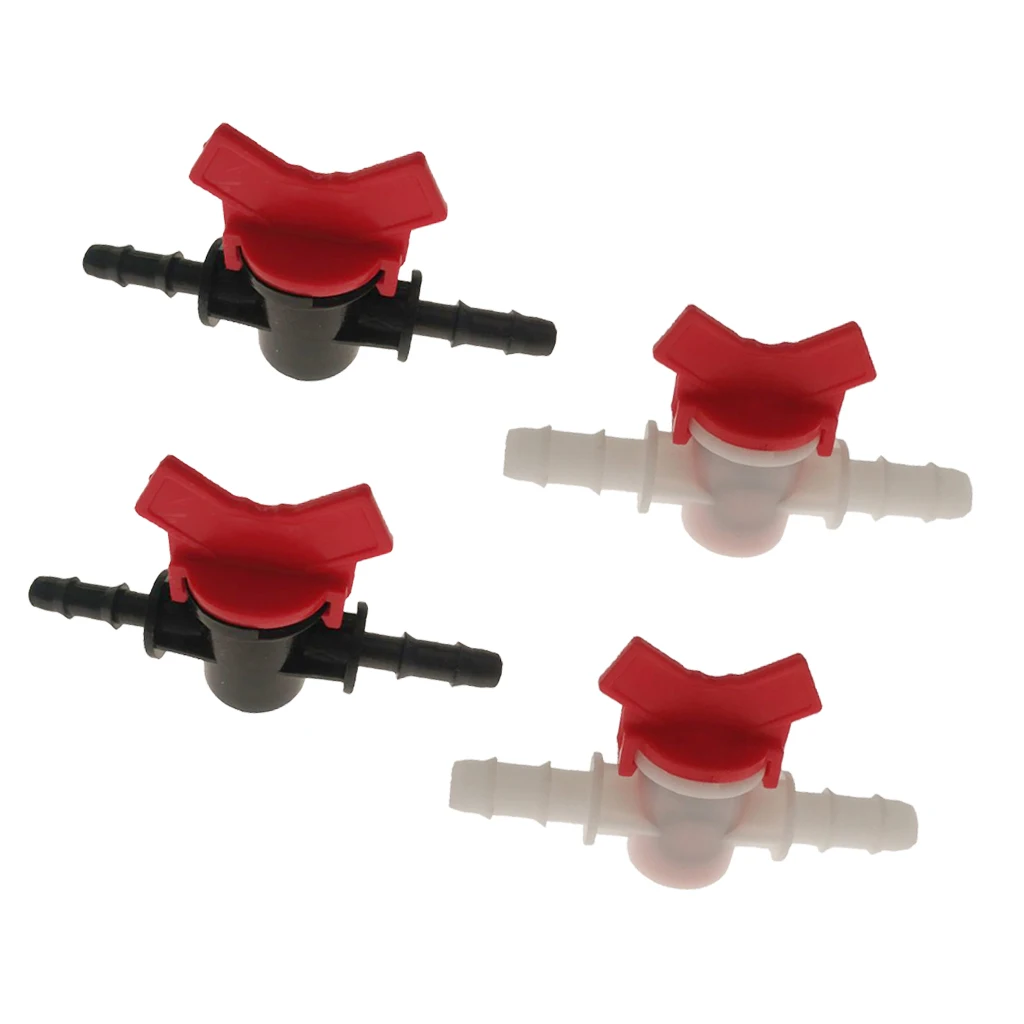 

4 Pieces Flow Regulator Water Pump Straight Valve Water Flow Switch Water Stop Valve for Hose Pipe 2x8mm+2x10m