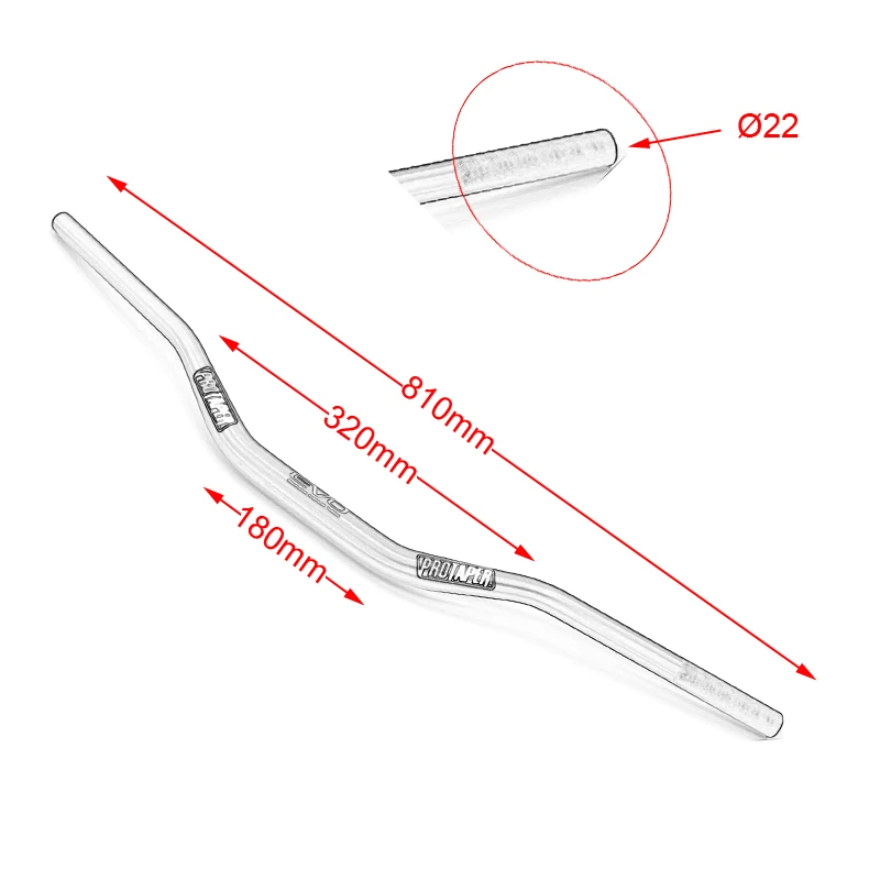 Руль PRO Taper Pack Fat Bar 1-1/" Dirt Pit велосипед мотоцикл для мотокросса руль 810 мм Длина 28 мм PRO Алюминий