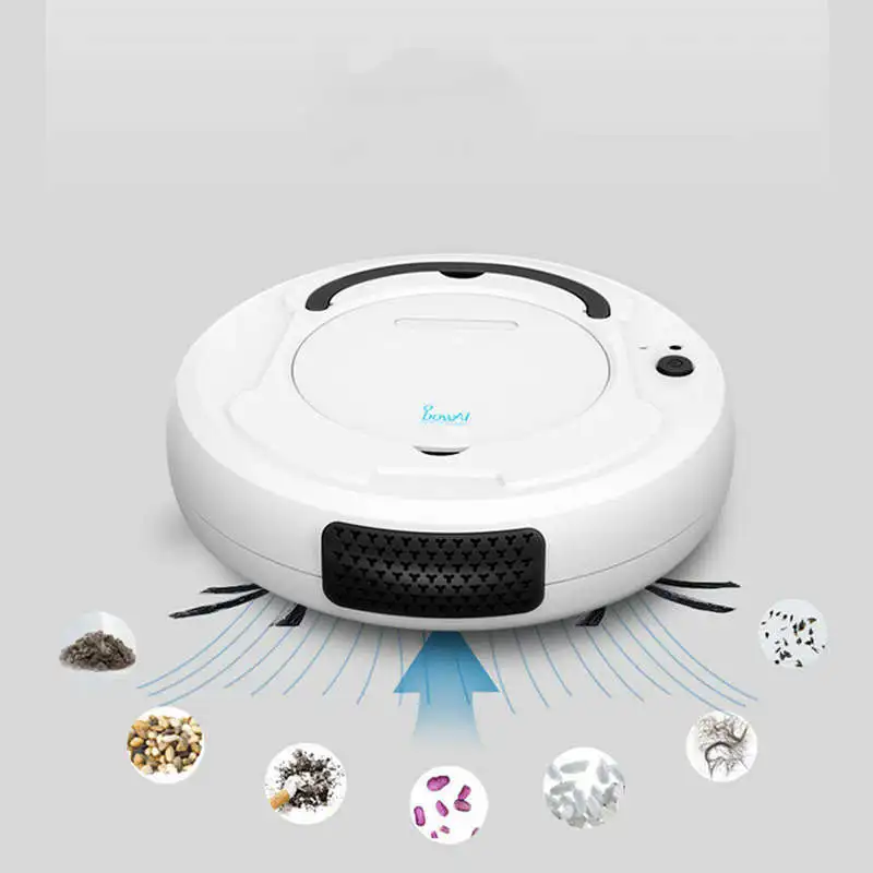 1800Pa Multifunctional Smart Floor Cleaner,3-In-1 Auto Rechargeable Smart Sweeping Robot Dry Wet Sweeping Vacuum Cleaner Stron