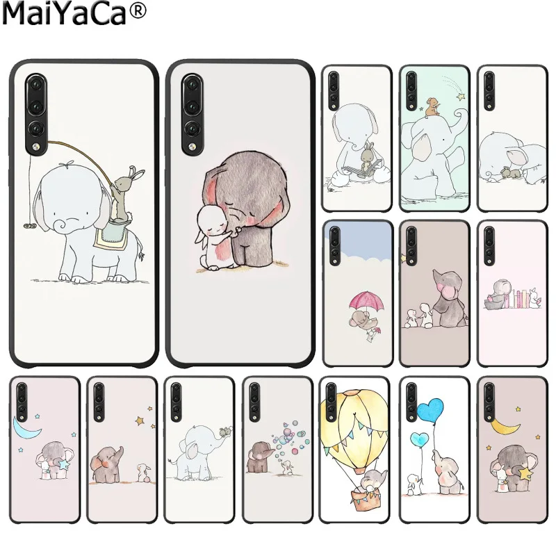 MaiYaCa Kelinci dan Gajah DIY Dicat untuk Huawei P20 Pro P20 Lite Mate9 10 20 Lite Honor 10 20pro 20x Ponsel