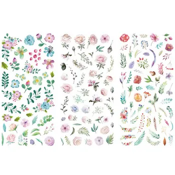 

3 pcs/lot Cute Flower Leaves Washi Sticker Decoration DIY Diary Scrapbooking Label Stickers Stationery gift school supplies