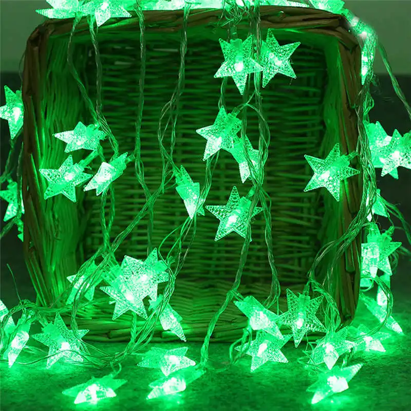 2M 10 LED Crystal Clear twinkling Star Fairy String Light Wedding Party Outdoor Decor Lamp string lights set 40JA1115