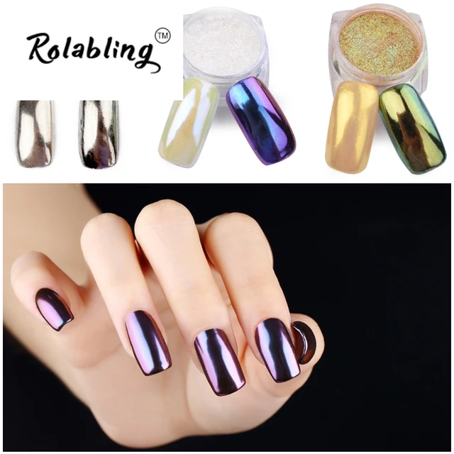 Rolabling New Arrival Shining Mirror Nail Glitter Powder High Shiny Rolabling New Arrival Shining Mirror Nail Glitter Powder High Shiny Great Quality Hot