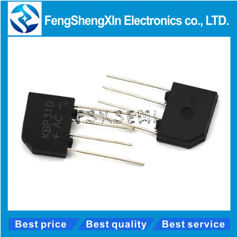 

10pcs/lot KBP310 3A1000V bridge rectifier KBP310 rectifiers DIP-4
