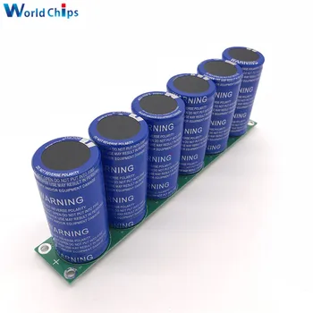 

Super Farad Capacitor 6PCS/Set 2.85V 700F Farad Capacitor Module 16V 116F Single Row Ultracapacitor w/ Protection Board for Car