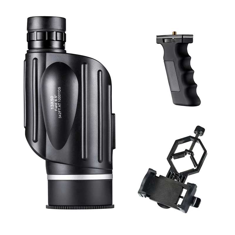 Telescope Monocular For Hunting 13x Waterproof High Power with Phone Adapter Handle Case Accessories BNISE Professional Optics  