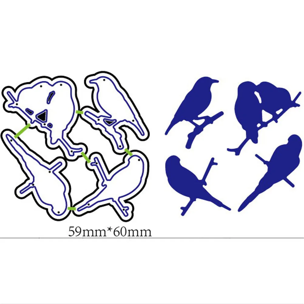 

4pcs Four Birds Metal Cutting Dies For DIY Scrapbooking Album Paper Cards