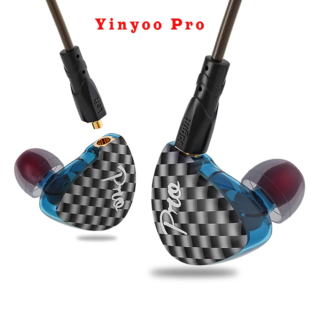 

Yinyoo Pro Hybrid Dynamic Ear Hook Earphone MMCX Replaceable Cable Noise Cancelling Headset with Mic for iPhone Xiaomi Huawei