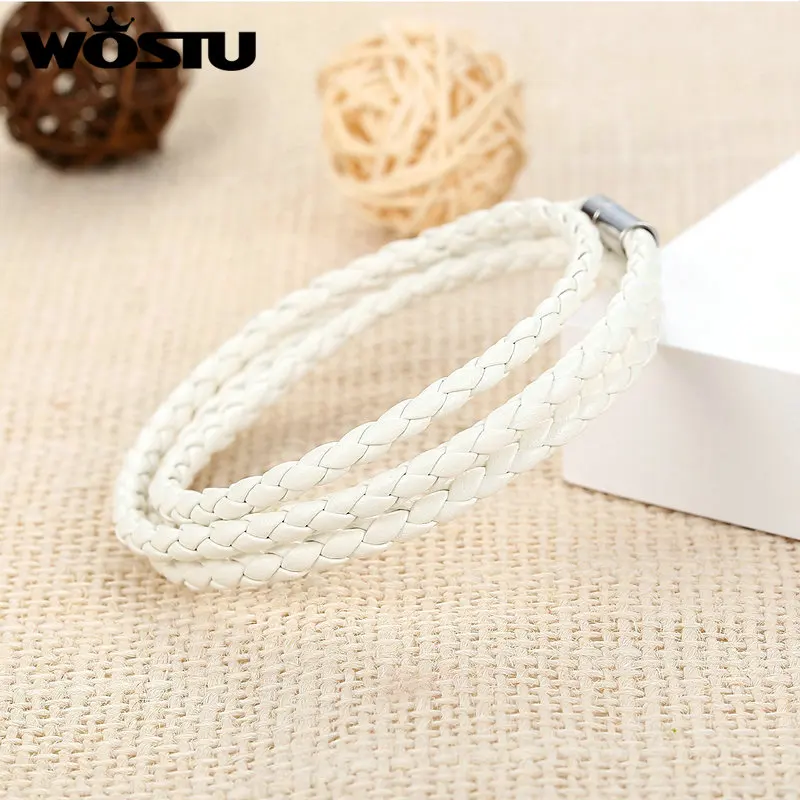Браслет унисекс из искусственной кожи с магнитной застежкой 60 см|leather wrap bracelet|wrap
