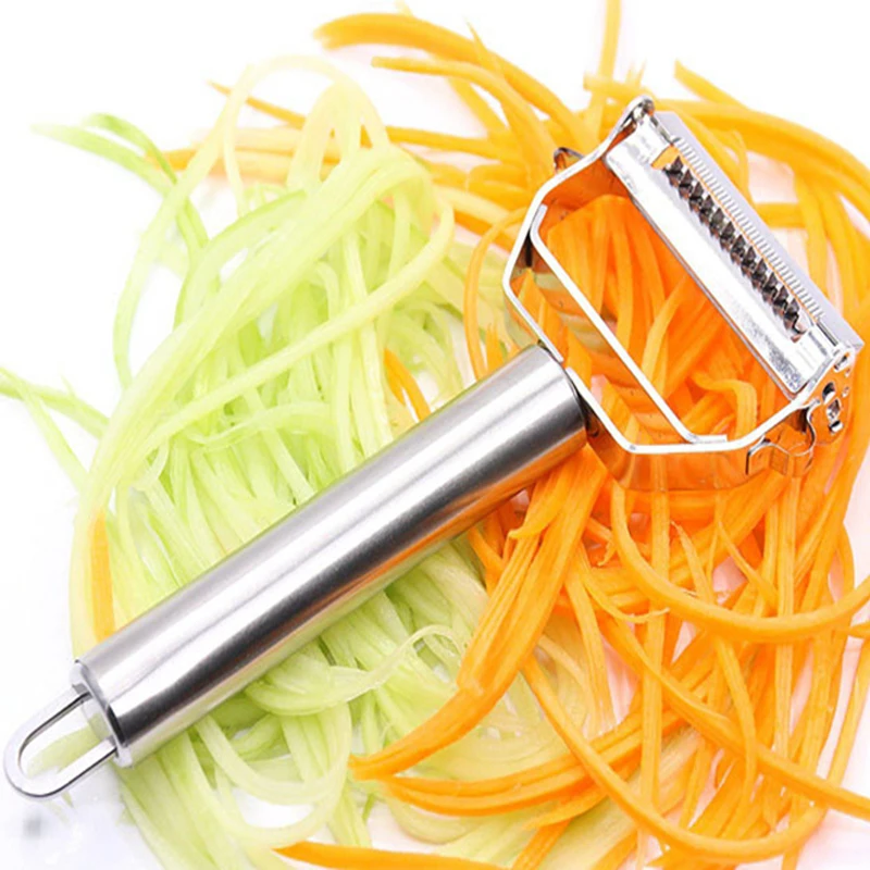 

1 PC Vegetable Fruit Peeler Julienne Cutter Potato Grater Planing Shredder Slicer Stainless Steel Double Planing Kitchen Tool