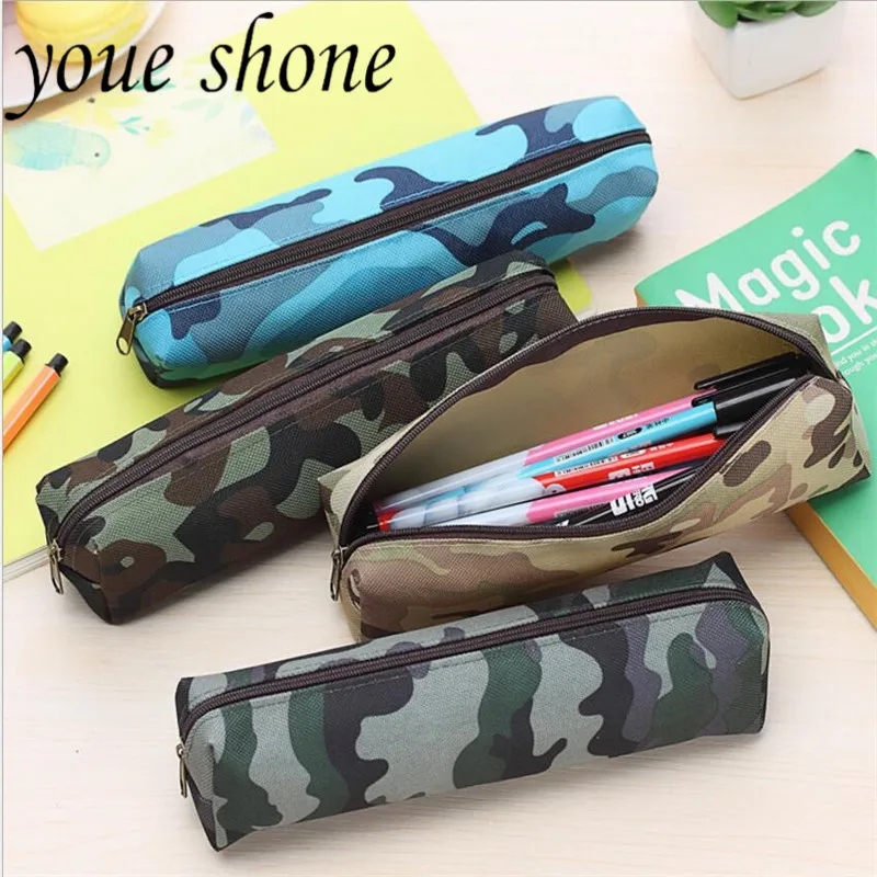 

2020 Student Stationery Fashion Camouflage Canvas Bag Large Capacity Boys and Girls Student Pencil Case