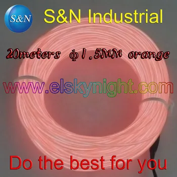 

Orange 20M Flexible Wire Rope Tube Neon Light &100-240VACinverter for holiday,party,festival and house decoration freeshipping