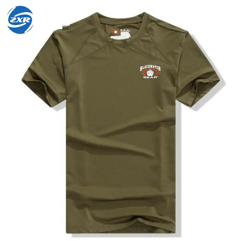 

New Authentic Army Military Fans Outdoor Survival Camouflage Color Hiking T-shirt Men's Short Sleeved Fast Dry Tactical T-shirt