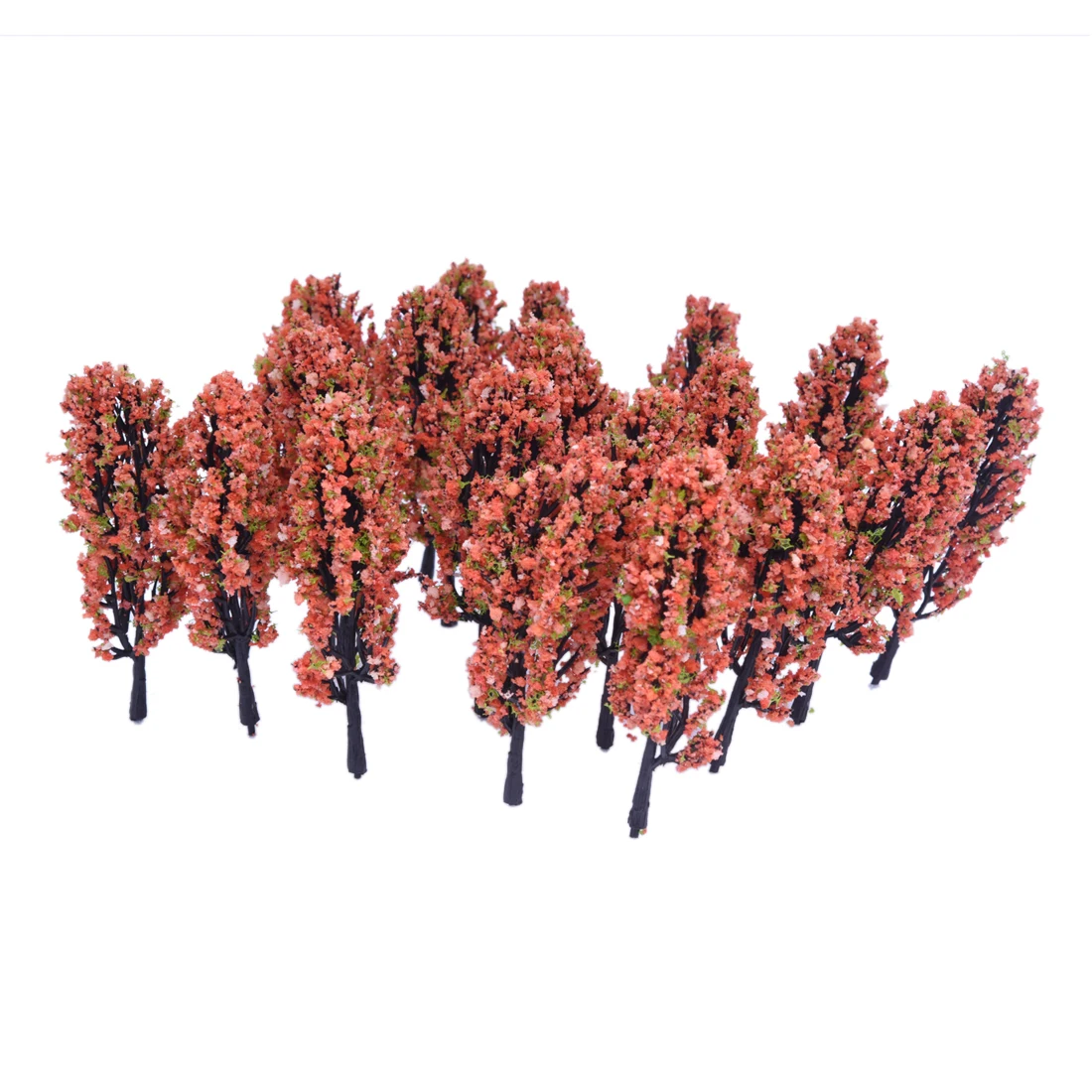 

ABWE Best Sale 3.3 Inch Green Train Set Scenery Landscape Model Tree with Peach Flowers Scale 1/200 - 20PCS