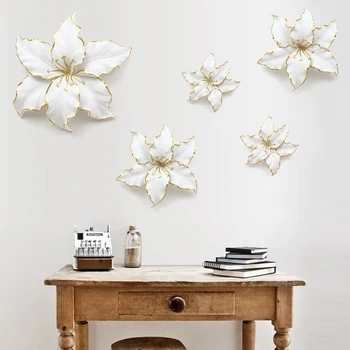 

Modern wall hanging pendant Home Furnishing stereo lily flower wall decorations sofa in the living room TV wall