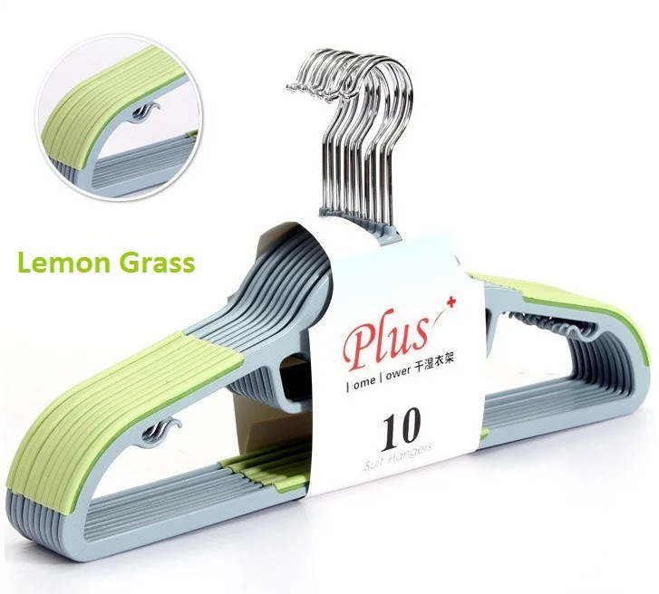 Sorplus Magic Пластик вешалка для одежды/10 Цвета/ Высокое качество обеспечения(2 компл./лот - Цвет: Lemon Grass
