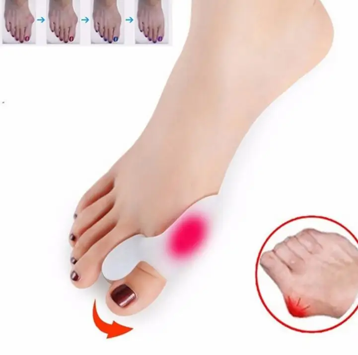 

2pcs=1pair Soft Gel Toe Separators Stretchers Straighteners Alignment Bunion Valgus Protector Thumb Pain Relief