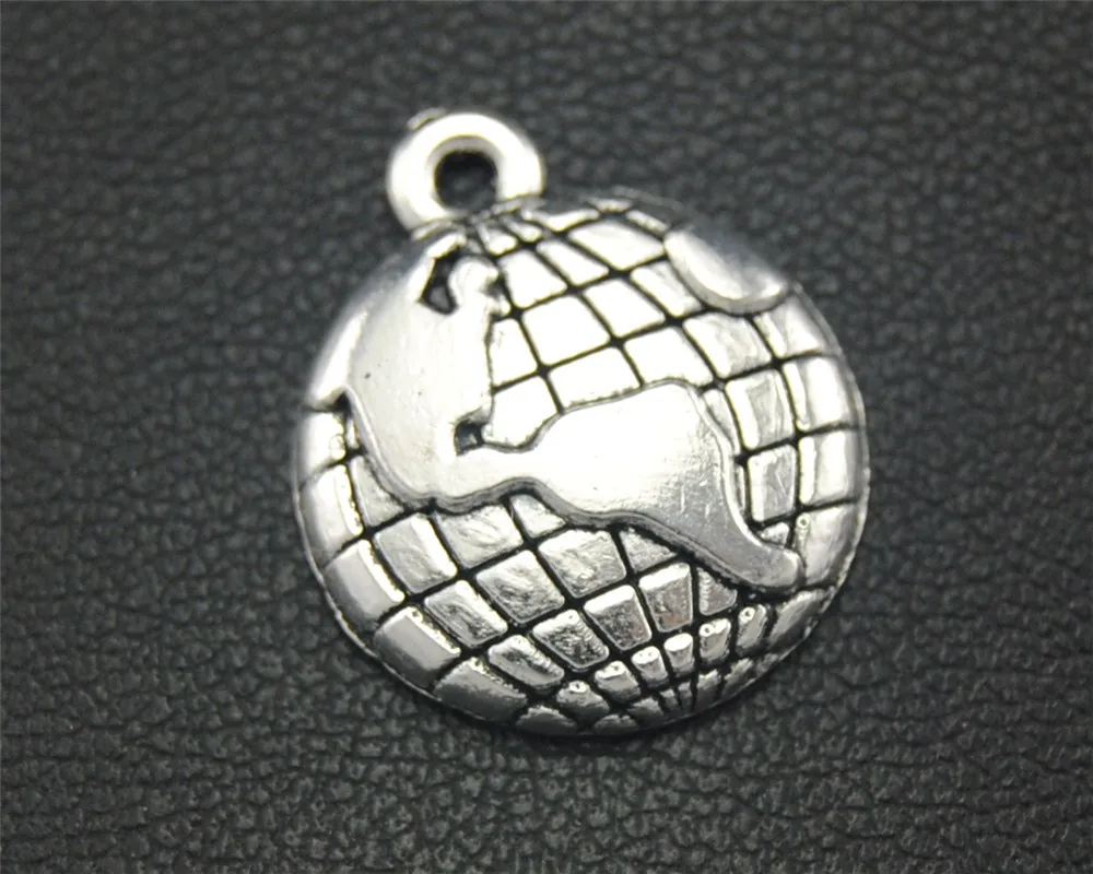 8 шт. серебристые/Бронзовые земляные глобусы|charm globe|charms antique bronzecharms bronze |