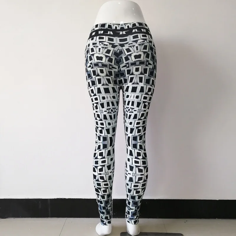 Для женщин фитнес Push Up леггинсы для высокая Талия Эластичный тренировки брюки девочек модные женские 3D печатных Леггинс