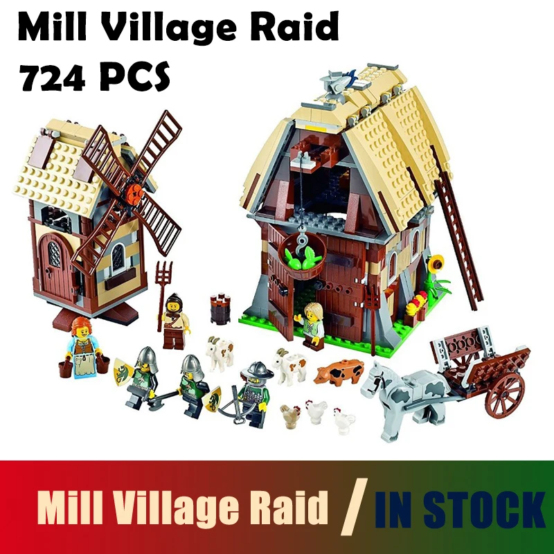 

Compatible with lego Creative Series 16049 742Pcs Model Building Blocks toys Mill Village Raid 7189 Educational DIY toys hobbie