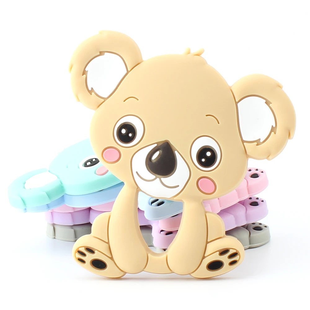 

1pcs 90mm Silicone Koala Baby Teethers rodent beads DIY chew Necklace Pacifier Chain Pendant Food Grade Silicone BPA Free