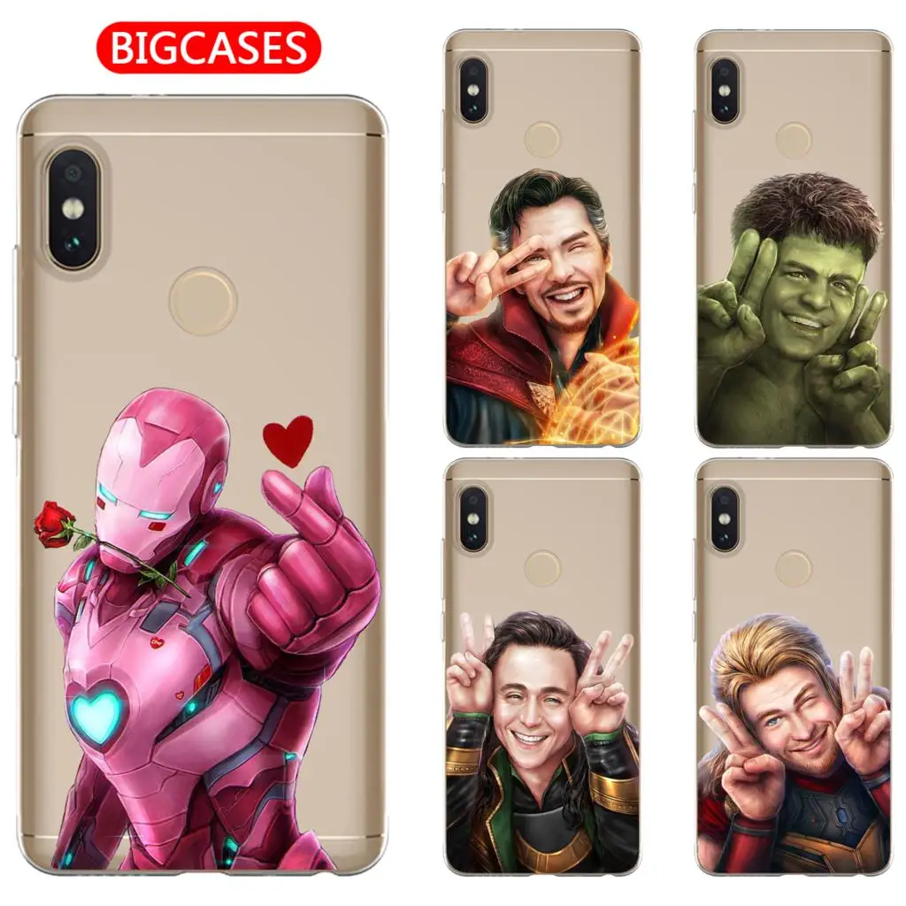 

For Xiaomi Redmi Note 5 Pro Case Cover 5.99" Soft TPU Silicone Cool Wonder Woman Spiderman Iron Man Hulk Marvel Hero Phone Case